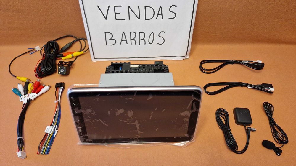 Rádio 1DIN (4/32GB) • 10.1" Rotativo • ANDROID • GPS • Apple CarPlay