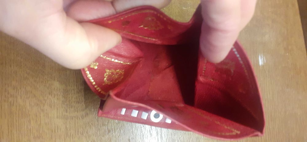 Portmonetka,Piterek,  orientzalny, skóra