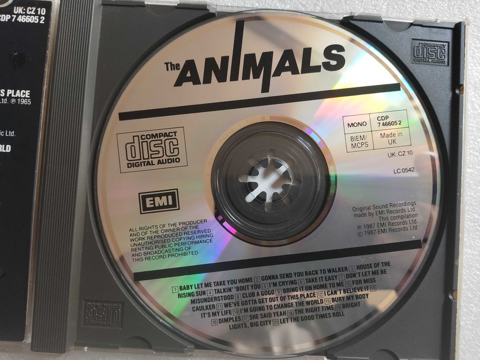 The Animals - The Singles Plus - CD 1987 r. 1Press EMI UK