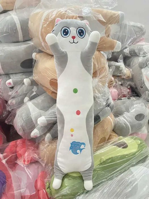 Кошка-обнимашка 70 см — плюшевая подушка для игр, сна и декора