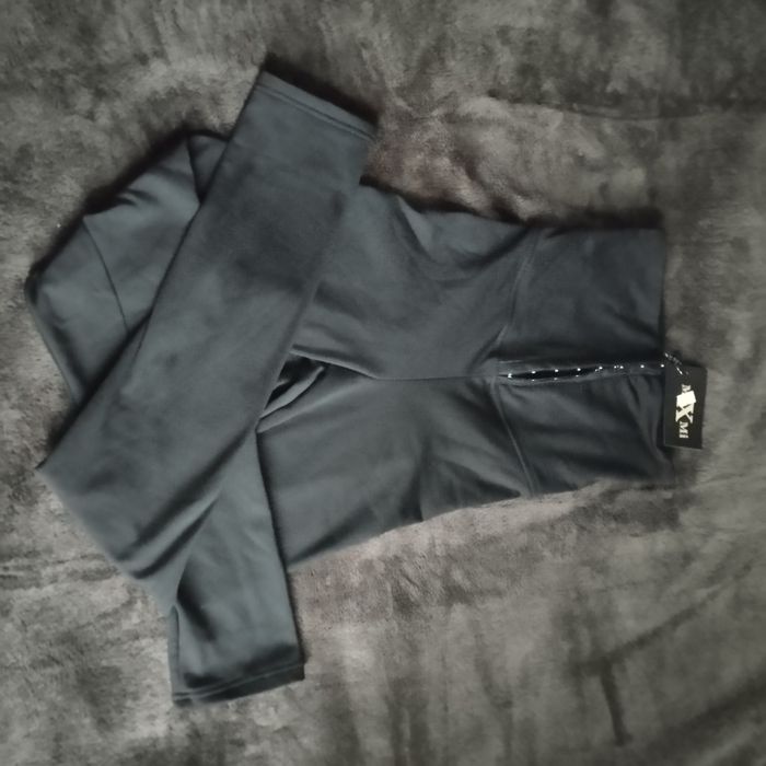 Лосинки з корсетом на флісі