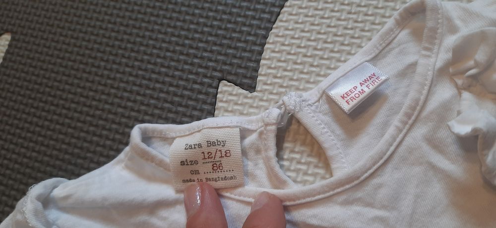 Zestaw paczka Next bluza polar miś Zara bluzka boho Primark body 74 80