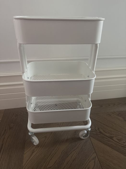 IKEA RASKOG wózek kuchenny na kółkach mini regał barek bialy  28x38cm