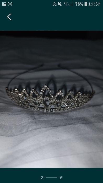 Корона, Діадема для волосся зі стразами