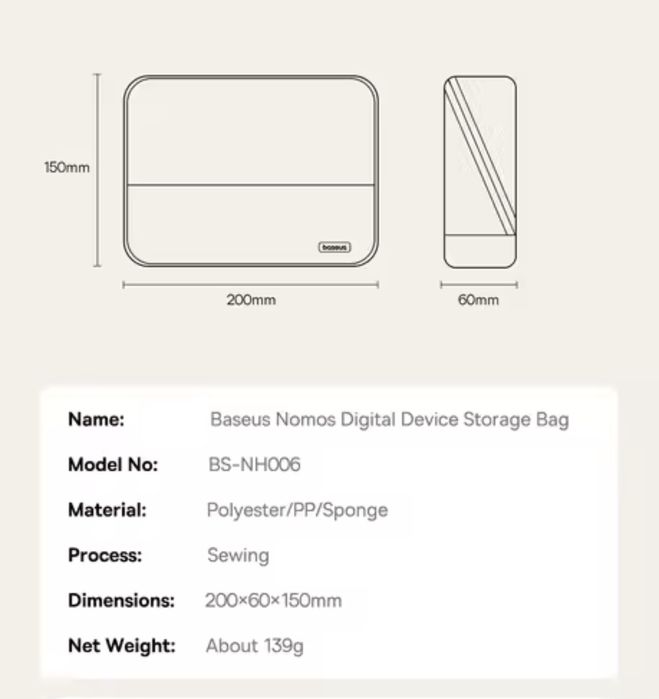 Сумка Baseus Nomos Storage Bag сумка для техніки