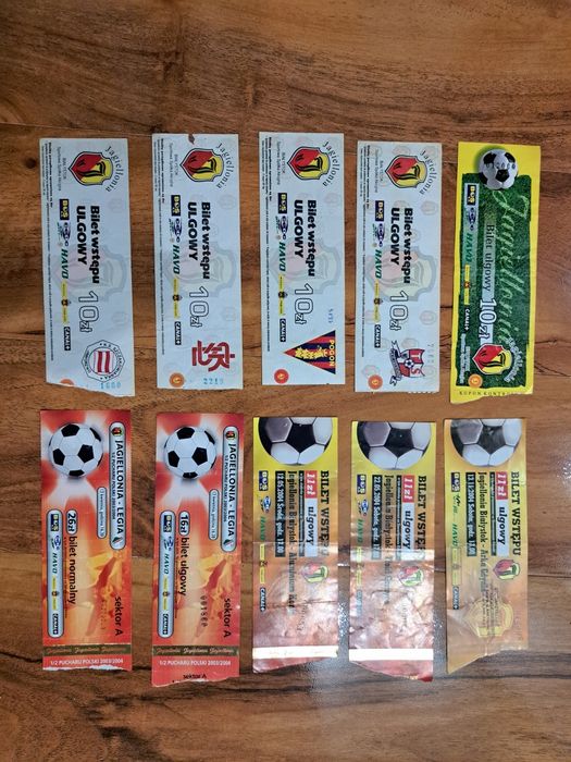 Bilety kolekcjonerskie Jagiellonia Białystok 2003/2004
