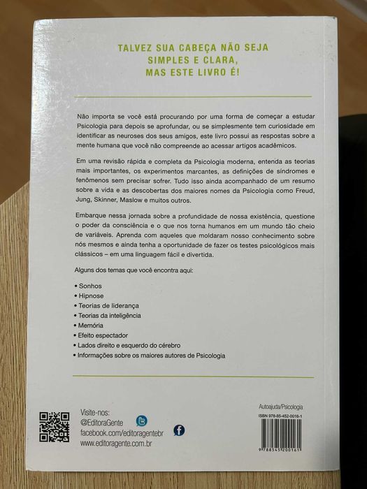 Livro Psicologia Tudo o que Você precisa saber - Gente Editora