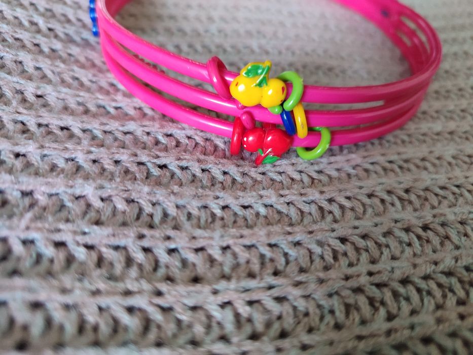 Różowa opaska do włosów i 2 brokatowe opaski do włosów