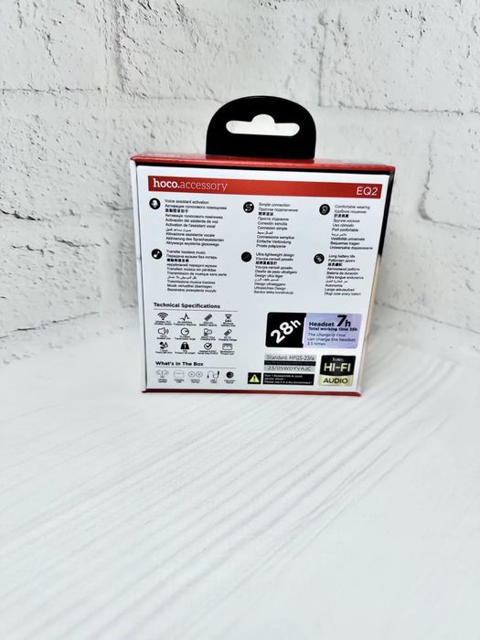 Наушники Hoco EQ2 Bluetooth 5.3 White беспроводные