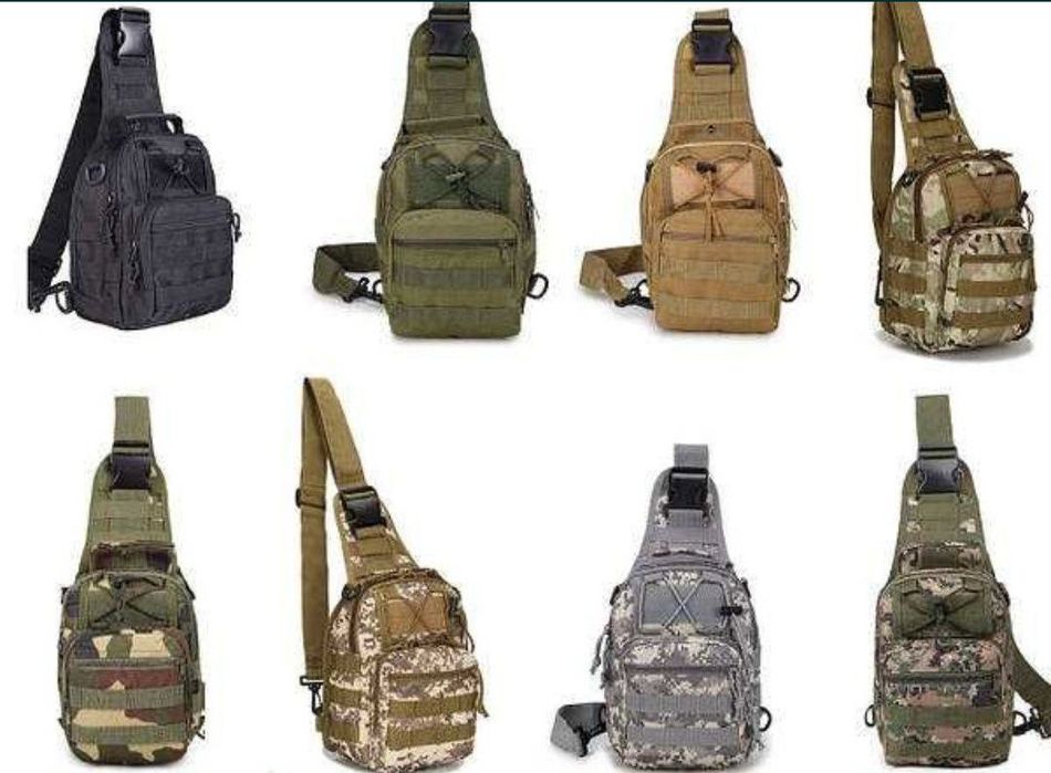 Сумка на плечо, однолямковая тактическая 6 л