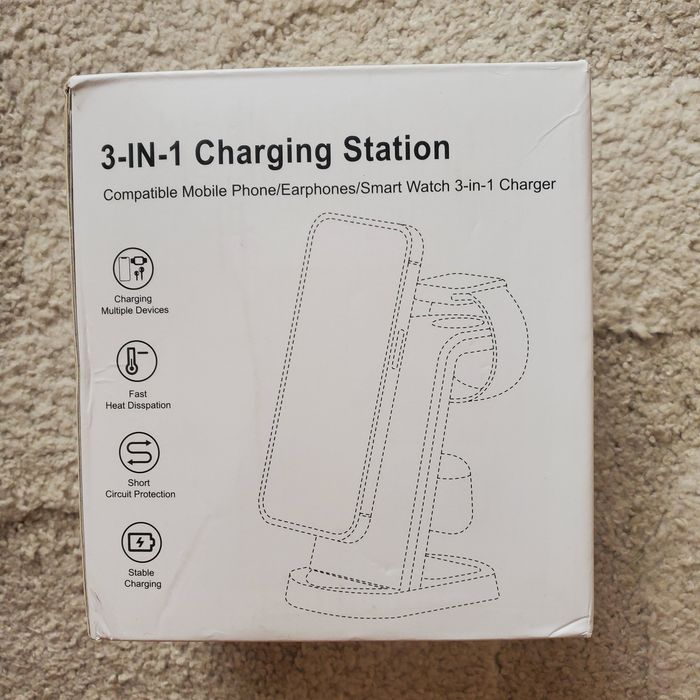 Бездротовий зарядний пристрій 3 В 1