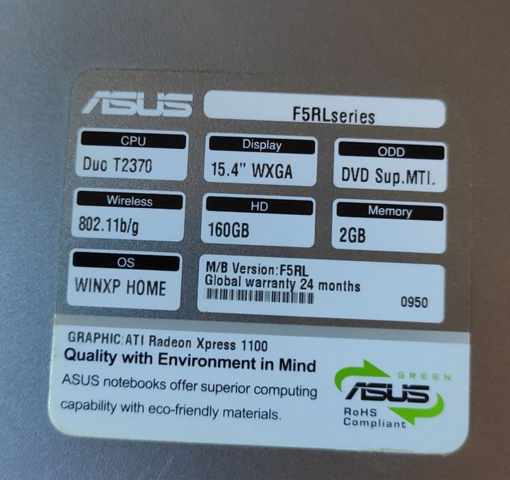 Ноутбук Asus F5RL
