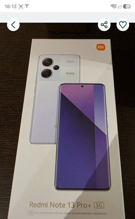 Redmi Note 13 Pro+ 5G - 512GB / 12GB RAM (Novo, Sem Uso)