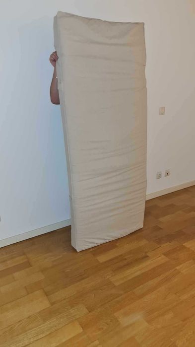 Colchão molas ensacadas, extra firme/bege, 80x200 cm