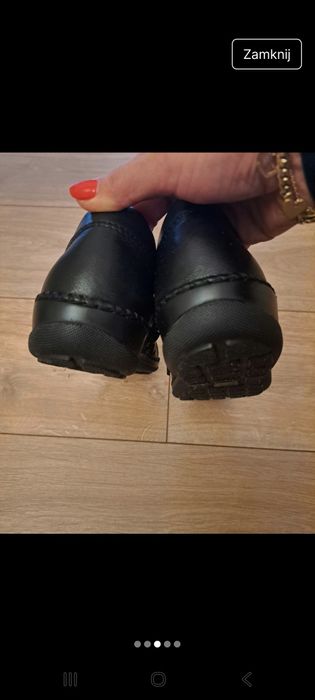 Czarne skórzane półbuty Axel activ