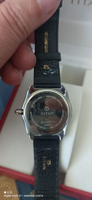 Relógio de homem novo Titan gold ring