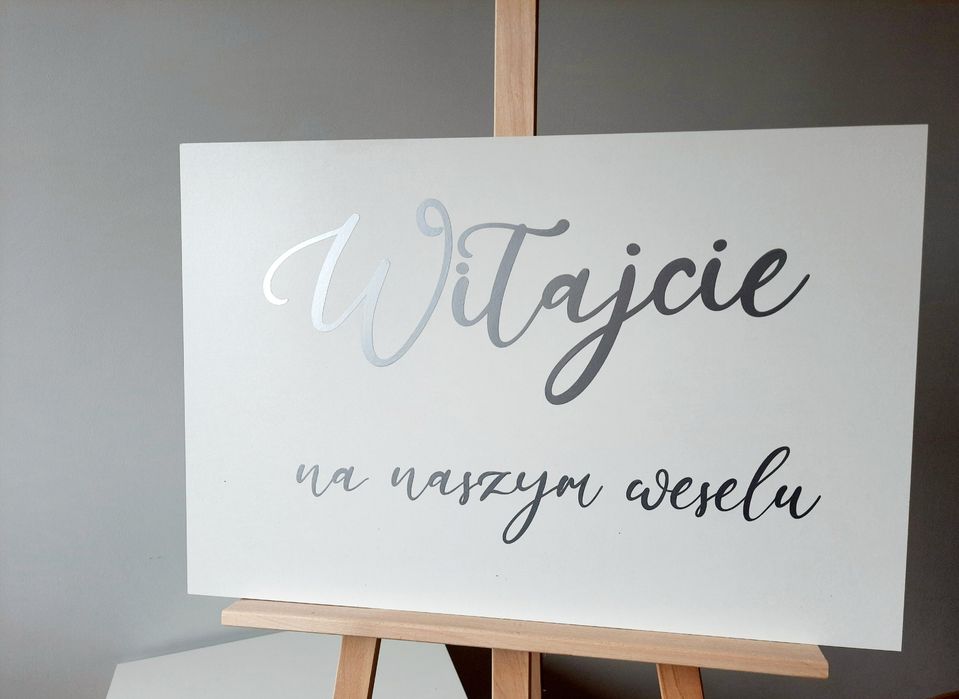 Witajcie na naszym weselu tablica ślubna powitalna