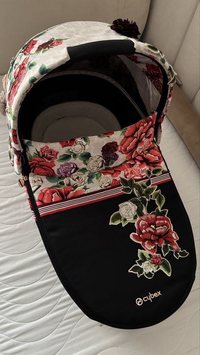 Gondola Mios 3.0 2 tapicerki simply flowers grey/spring blossom light