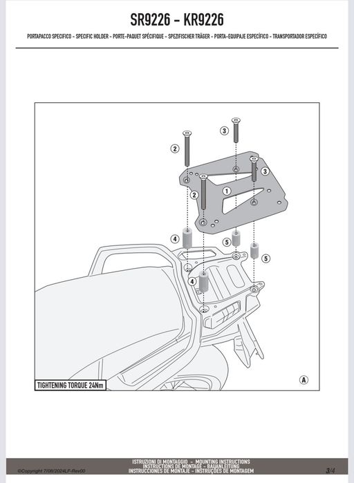 Suporte Base Givi SR9226 CFMOTO 450 MT