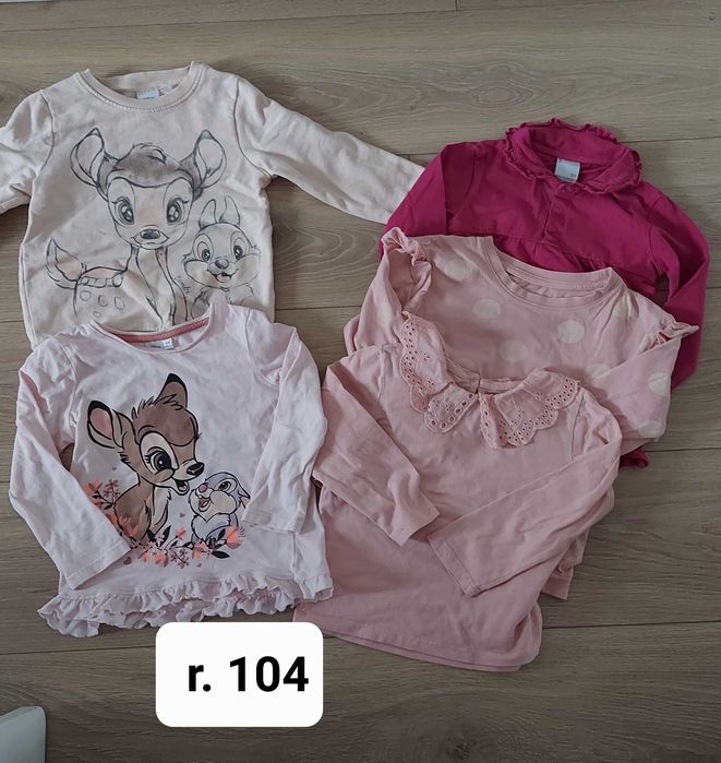 Paczka ubrań dla dziewczynki rozmiar 104
