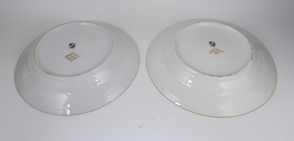 2 pratos de caça em faiança antiga Francesa