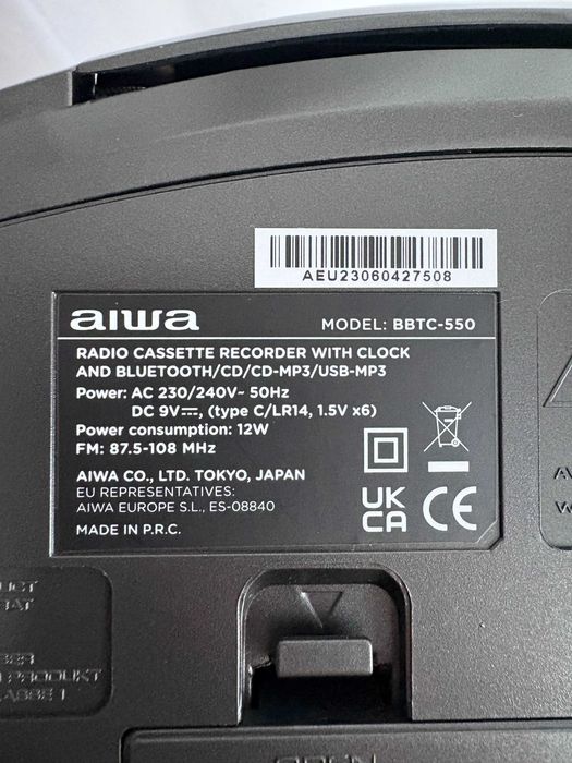 Radioodtwarzacz Aiwa BBTC-550BK