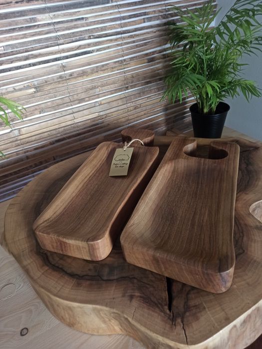 dekoracyjna deska do serwowania, rękodzieło z drzewa orzecha włoskiego