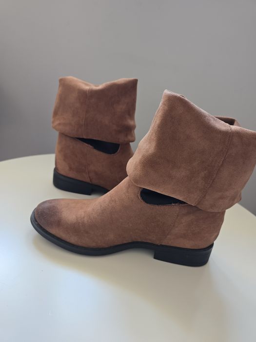 Botki brązowe jesienne modne 37