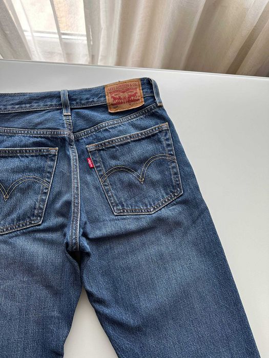 Сині жіночі джинси прямого крою levi’s 501 модель 25-26 розміру