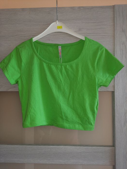 Zielony crop top