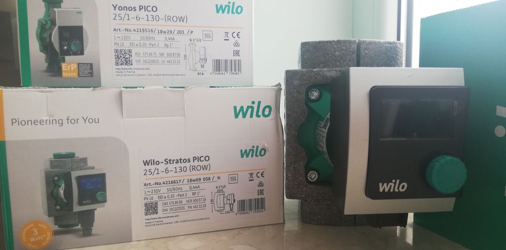 Циркуляційні насоси WILO Atmos Pico/ Yonos-Pico/Z NOVA T