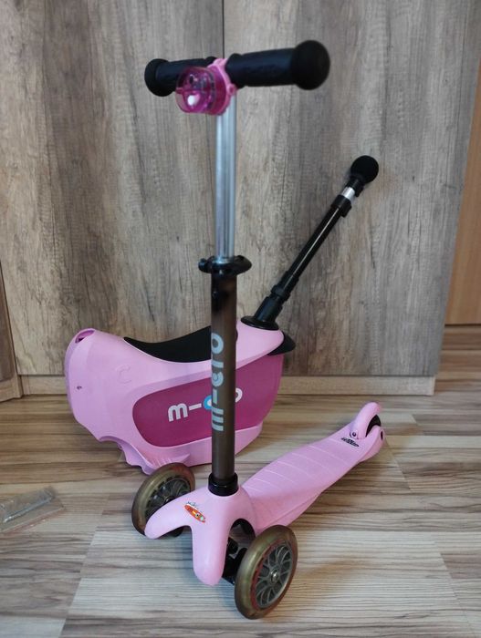 Hulajnoga Mini Micro 2go Deluxe Siedzisko Kijek/Drążek Do Prowadzenia