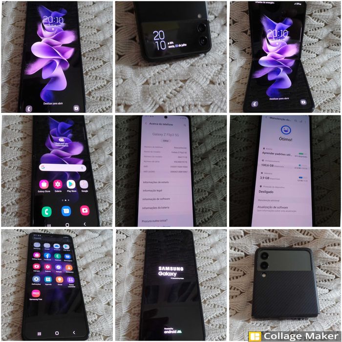 Samsung Galaxy Z Flip3 5G 128GB Desbloqueado Excelente Estado + Capa Original Samsung