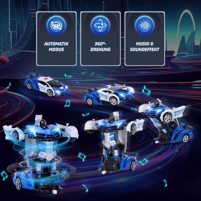 VBKKTY 2 W 1 samochód transformator RC skala 1:18