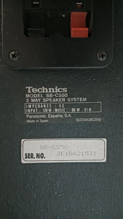Technics SB-CS50 – Colunas Hi-Fi
Vendo par de colunas Technics SB-CS50 em ótimo estado e a funcionar a 100%.
Som potente, graves definidos e boa quali