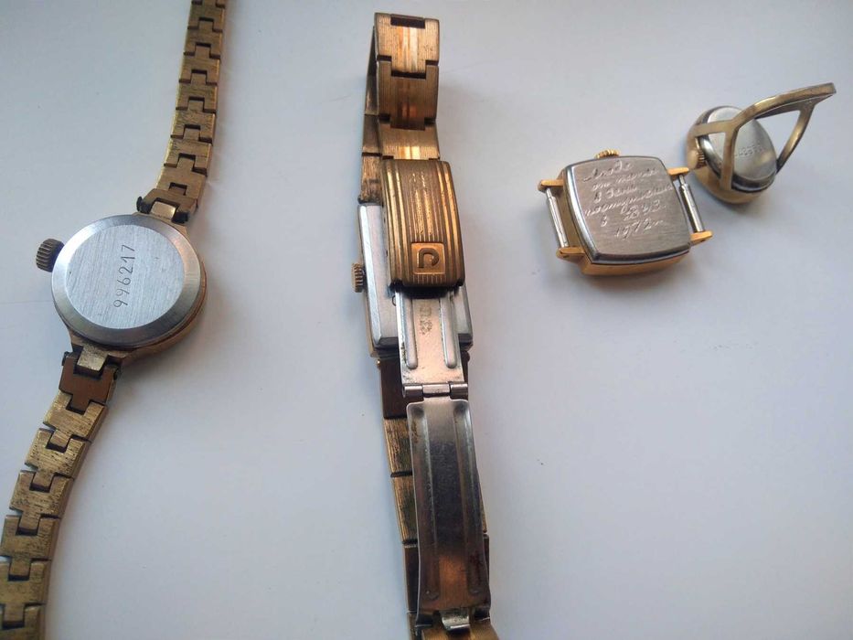 Позолоченные женские часы Заря, Луч, Чайка, ссср, AU