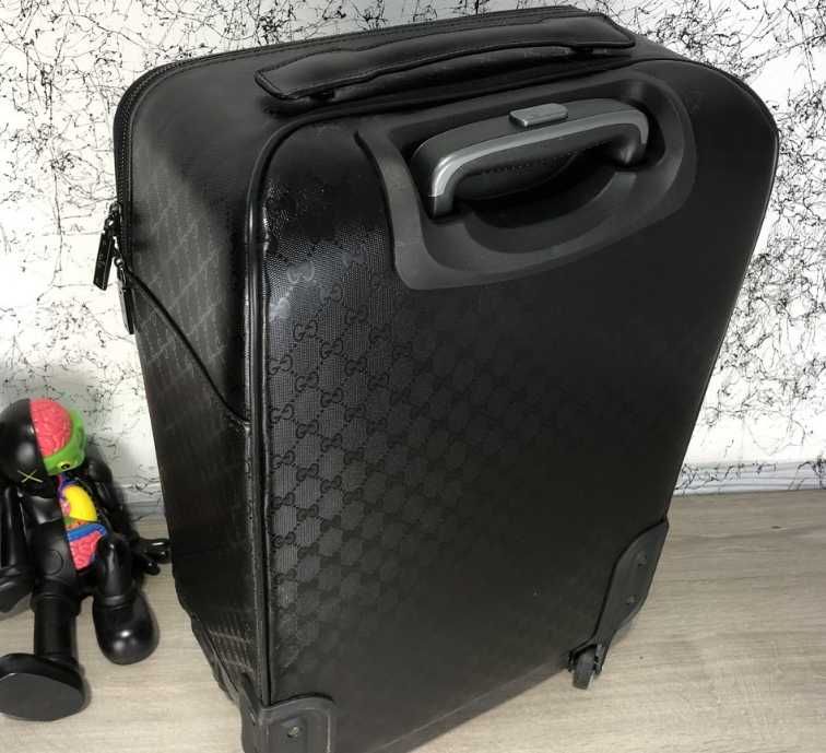 Чемодан Gucci Rolling Luggage Signature 55 with Web Black