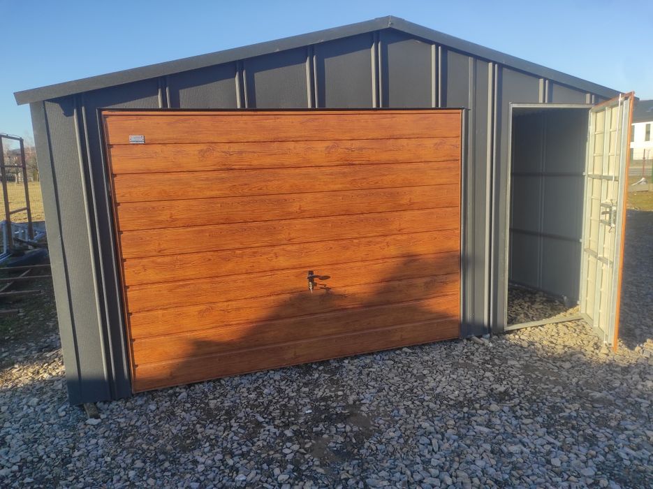 Garaż 5x6na rąbek grafit