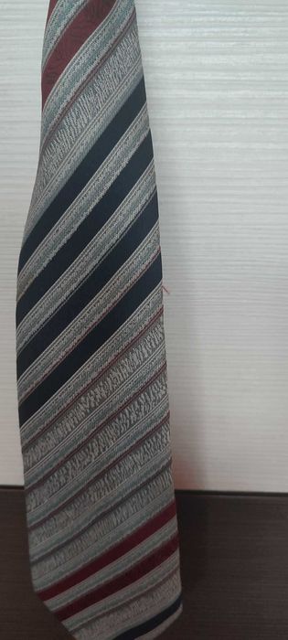 krawat meski szaro-granatowy