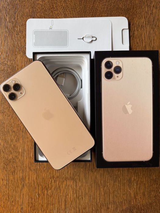 iPhone 11 Pro Max 256GB w kolorze złotym, bateria 85%