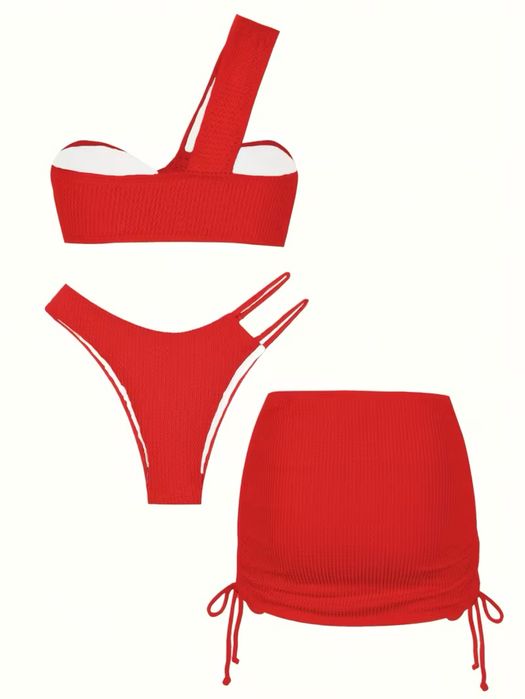 Жіночий модний комплект купальника однотонний