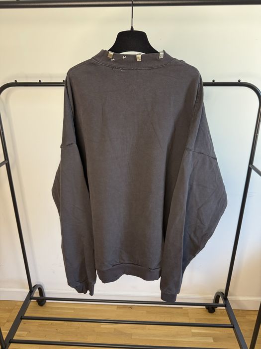 Balenciaga Pierced Round Sweatshirt Bluza Oversized Kolczyki Unisex L