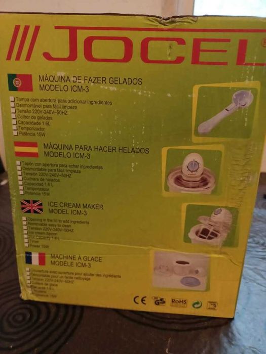Máquina de Fazer Gelados Jocel  (Na Caixa)