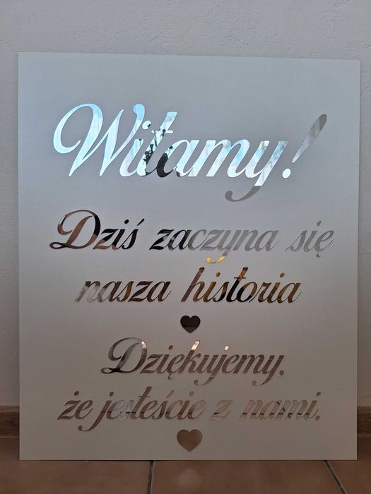 Weselna tablica powitalna