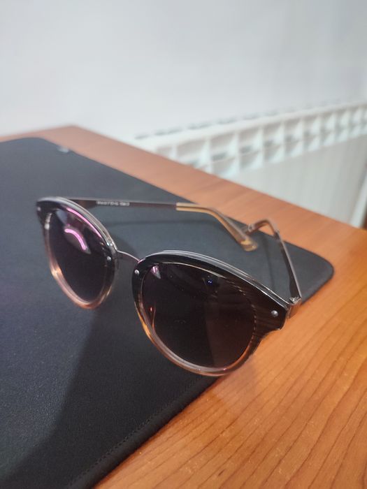 Óculos de sol castanhos mais caixa de óculos PARFOIS