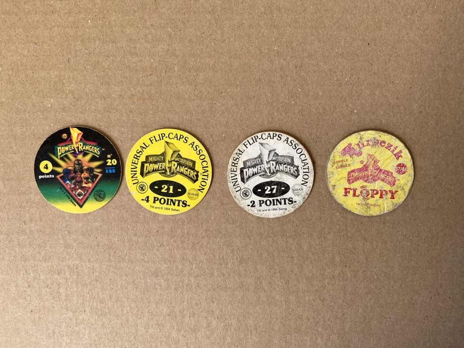 Power Rangers - tazo, tazos, żetony, lata 90
