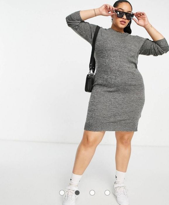 Тёплое платье-джемпер батал 54-58