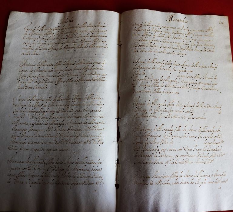 Título dos Miranda s linhagens S.XV Sisto Tavares