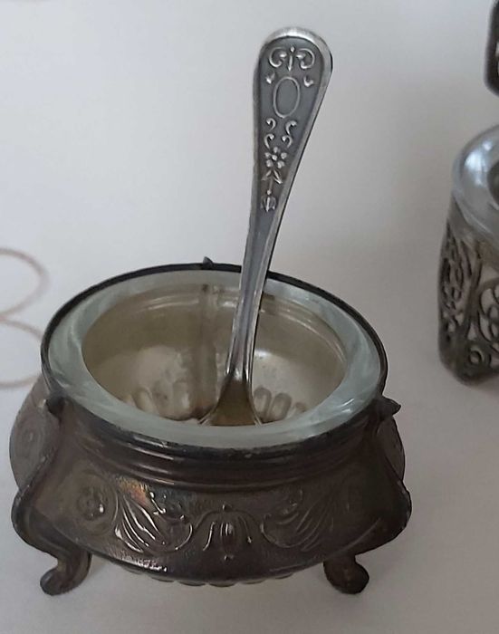 Solniczki posrebrzane komplet  3 szt