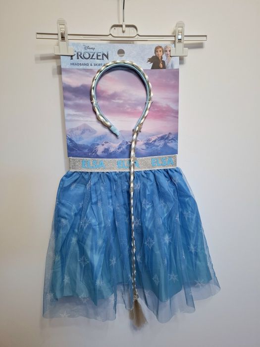 Strój spodniczka i opaska Elsy Elsa Krainy Lodu bal karnawałowy nowy